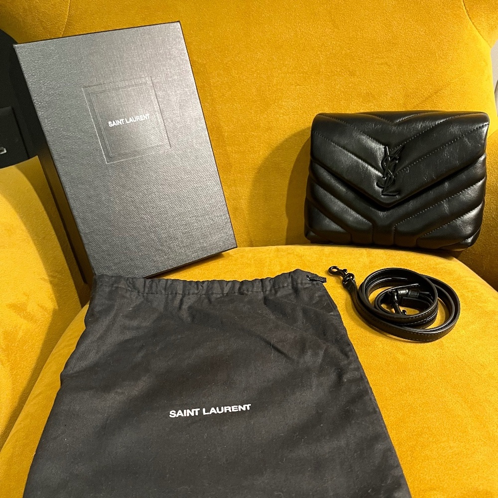 YSL Quilted Toy Lou Lou Crossbody Bag